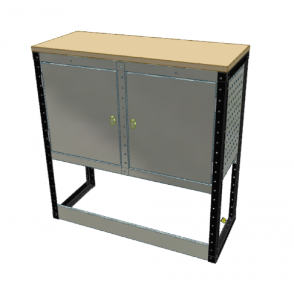 Van Racking 2 Cabinet Bench Unit; 1000mm x 1000mm x 330mm