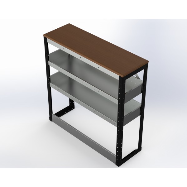 Van Racking 2 Shelf Bench Unit; 1000mm x 1000mm x 330mm