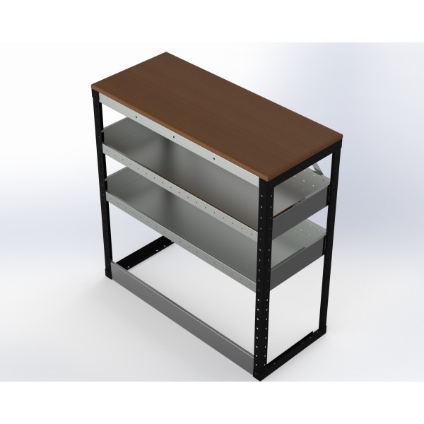 Van Racking 2 Shelf Bench Unit; 1000mm x 1000mm x 430mm