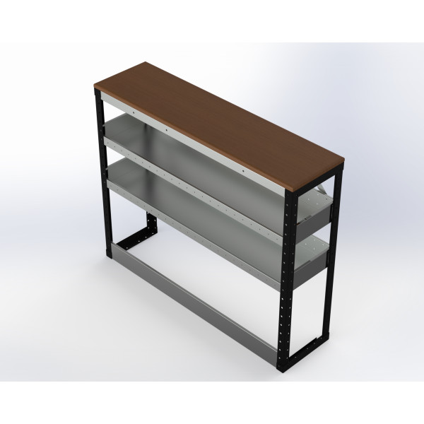 Van Racking 2 Shelf Bench Unit; 1000mm x 1250mm x 330mm