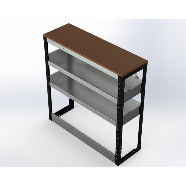 Van Racking 2 Shelf Bench Unit; 1000mm x 1250mm x 430mm