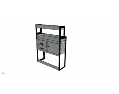 Van Racking 2 Drawer, 1 Cabinet and 2 Shelf; 1300mm x 1000mm Wide x 330/230mm