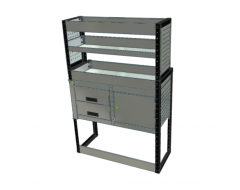 Van Racking 2 Drawers, 3 Shelf; 1500mm x 1000mm x 330/230mm