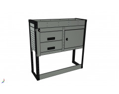 Van Racking 2 Drawer, 1 Cabinet and 1 Shelf; 1000mm x 1000mm x 330mm