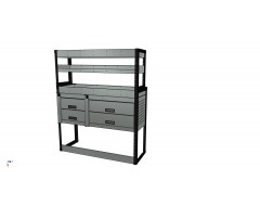 Van Racking 4 Drawers, 3 Shelves; 1500mm x 1250mm x 330/230mm