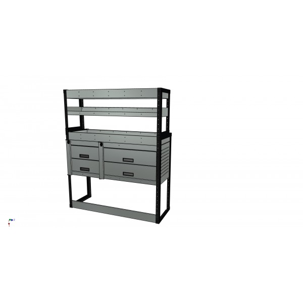 Van Racking 4 Drawers, 3 Shelves; 1500mm x 1250mm x 430/330mm