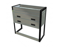 Van Racking 2 Drawer, 1 Shelf Unit; 1000mm x 1000mm x 330mm