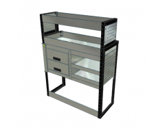 Van Racking 2 Drawers, 3 Shelves; 1300mm x 1000mm x 430/330mm
