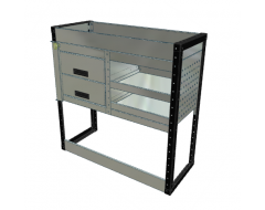 Van Racking 2 Drawer, 2 Shelf; 1000mm x 1000mm x 330mm