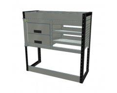 Van Racking 2 Drawer, 2 Sloping Shelf and 1 Standard Shelf; 1000mm x 1000mm x 330mm