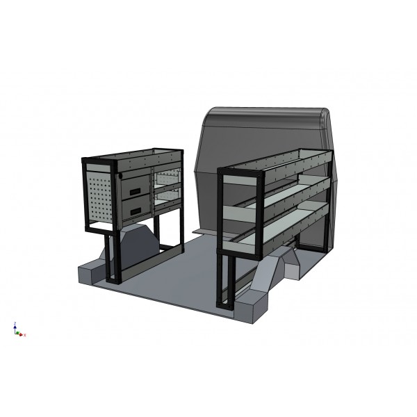 Citroen Dispatch 2016 Onwards EXSWB Vantage Systems Van Racking and Drawer Kit